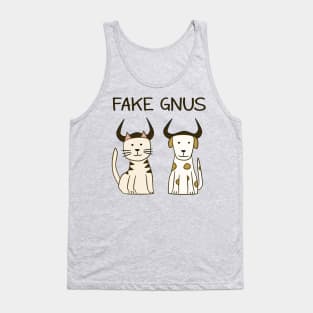 Fake Gnus: Cat & Dog Edition Tank Top